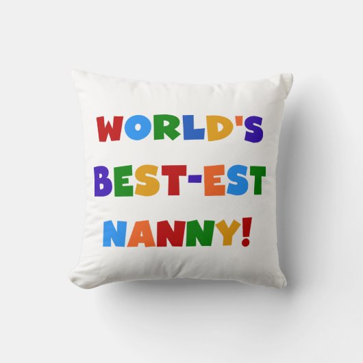 明るい色の世界のベスト米国東部標準時刻の乳母のギフト クッション (正面)