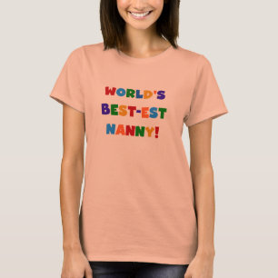 明るい色の世界のベスト米国東部標準時刻の乳母のギフト Tシャツ