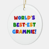 明るい色の世界のベスト米国東部標準時刻Grammieのギフト セラミックオーナメント (左)