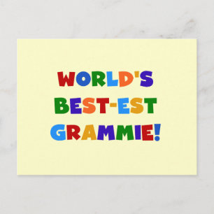明るい色の世界のベスト米国東部標準時刻Grammieのギフト ポストカード
