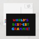 明るい色の世界のベスト米国東部標準時刻Grammieのギフト ポストカード (正面/裏面)