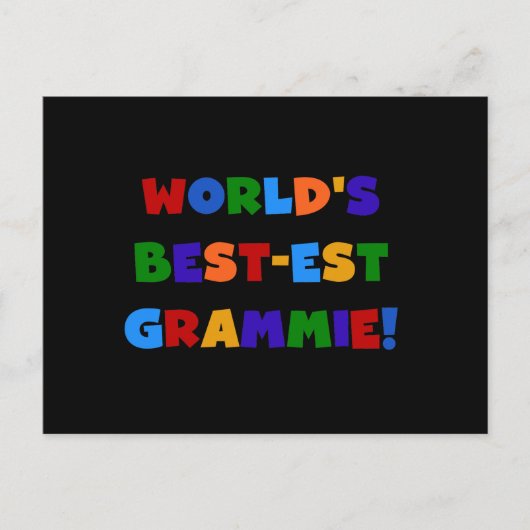 明るい色の世界のベスト米国東部標準時刻Grammieのギフト ポストカード (正面)