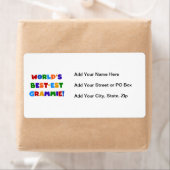 明るい色の世界のベスト米国東部標準時刻Grammieのギフト ラベル (インサイチュ)