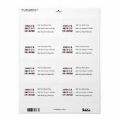 明るい色の世界のベスト米国東部標準時刻Grammieのギフト ラベル (フルシート)