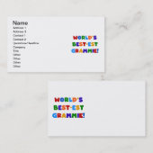 明るい色の世界のベスト米国東部標準時刻Grammieのギフト 名刺 (正面/裏面)