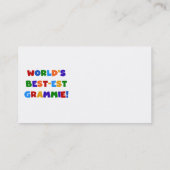 明るい色の世界のベスト米国東部標準時刻Grammieのギフト 名刺 (裏面)