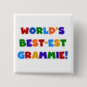 明るい色の世界のベスト米国東部標準時刻Grammieのギフト 缶バッジ