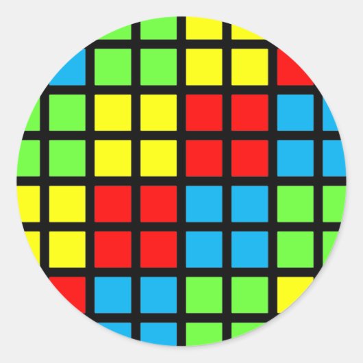 明るい色の光の錯覚シール ラウンドシール (正面)