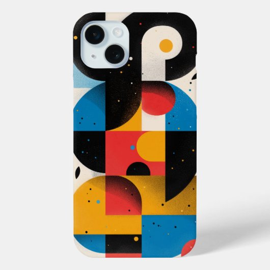明るい色の円を持つ曲線型枠 Case-Mate iPhoneケース (裏面)