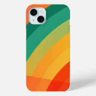 明るい色の円弧の背景 iPhone 15 MINIケース