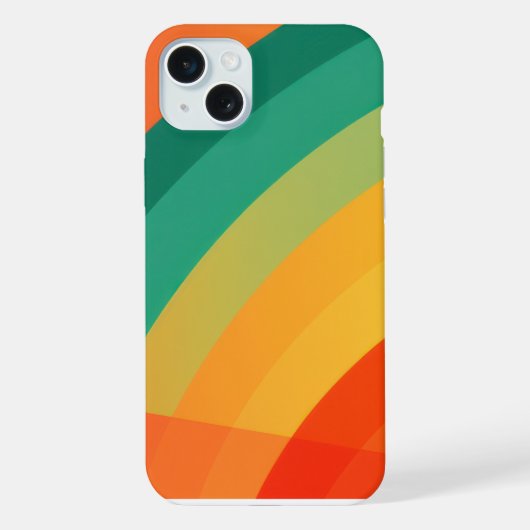 明るい色の円弧の背景 iPhoneケース (裏面)