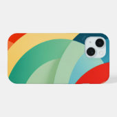 明るい色の円弧 iPhone 15ケース (裏面横)