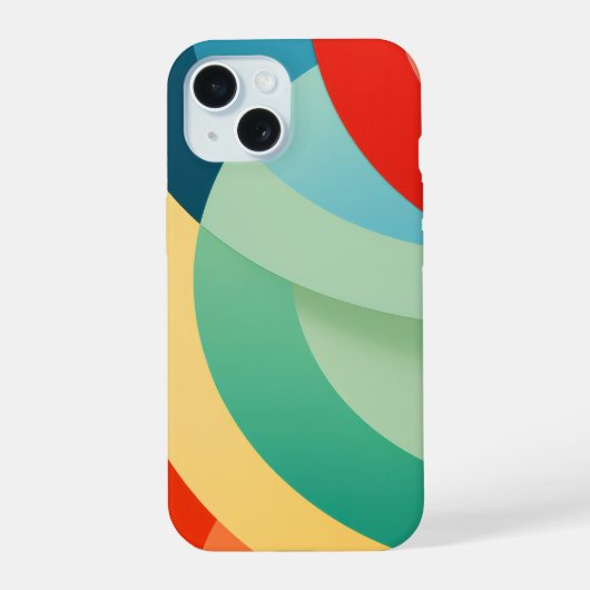 明るい色の円弧 iPhone 15ケース (裏面)