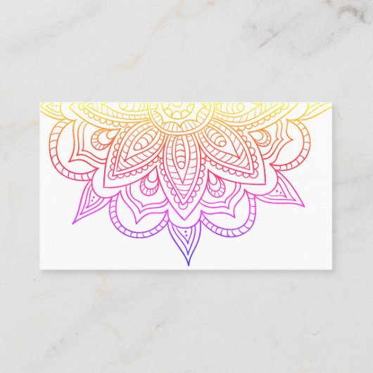 明るい色の名刺、カスタマイズ可能な簡単 名刺 (裏面)