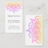 明るい色の名刺、カスタマイズ可能な簡単 名刺 (正面/裏面)