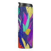 明るい色の夏のジャングルパターン。ジャングル タンブラー (回転右)