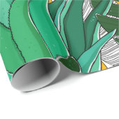 明るい色の夏のジャングルパターン。ジャングル ラッピングペーパー (ロールコーナー)