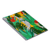 明るい色の夏のジャングルパターン。ジャングルs ノートブック (右側)