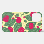 明るい色の夏のパターンとさくらんぼ。イラスト Case-Mate iPhoneケース (裏面 (横))