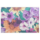 明るい色の夏の花のコラージュのパターン ファブリック (ファットクウォーター)