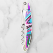 明るい色の大理石の石 ソムリエナイフ (正面)