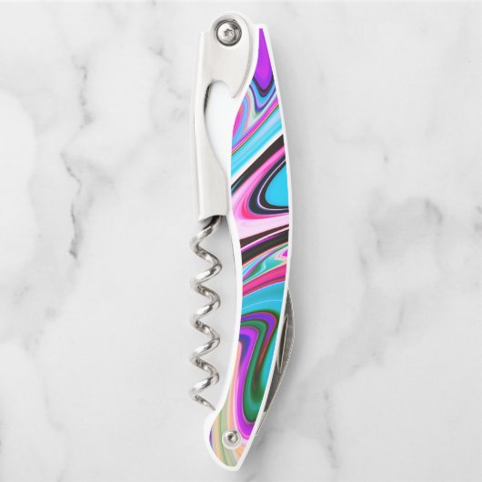 明るい色の大理石の石 ソムリエナイフ (正面)