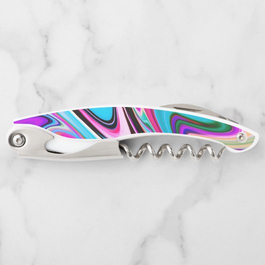 明るい色の大理石の石 ソムリエナイフ (正面)