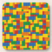 明るい色の子供の建物ブロック コースター (正面)