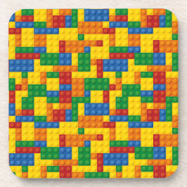 明るい色の子供の建物ブロック コースター