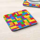明るい色の子供の建物ブロック コースター (左側)