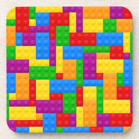 明るい色の子供の建物ブロック コースター (正面)