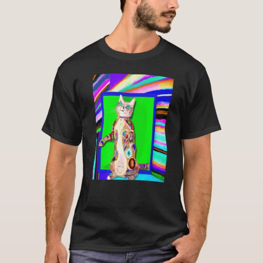 明るい色の子猫ミーム Tシャツ (正面)