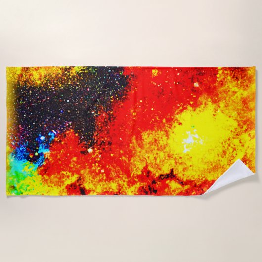 明るい色の宇宙。買今 ビーチタオル (正面)