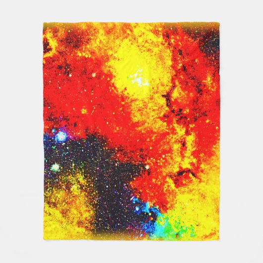 明るい色の宇宙。買今 フリースブランケット (正面)
