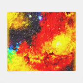 明るい色の宇宙。買今 フリースブランケット (正面(横))