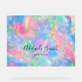 明るい色の宝石の背景 アクリルサイン (正面)