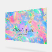 明るい色の宝石の背景 アクリルサイン (傾斜)