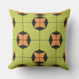 明るい色の幾何学的なタイルパターン クッション