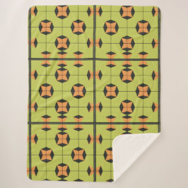 明るい色の幾何学的なタイルパターン シェルパブランケット