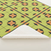 明るい色の幾何学的なタイルパターン シェルパブランケット (3/4)