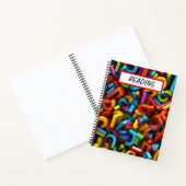 明るい色の形と文字の山 ノートブック (内部)