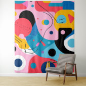 明るい色の形状お洒落ジオメトモダンリ タペストリー (インサイチュ)