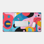 明るい色の形状お洒落ジオメトモダンリ デスクマット (キーボード&マウス)
