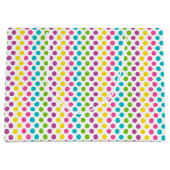 明るい色の復活祭水玉模様 ラージペーパーバッグ (正面)