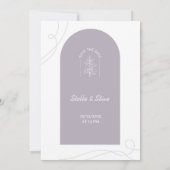 明るい色の手ミニマル描結婚き 招待状 (裏面)