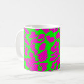 明るい色の抽象芸術チータスポット コーヒーマグカップ (正面左)