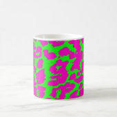 明るい色の抽象芸術チータスポット コーヒーマグカップ (中央)