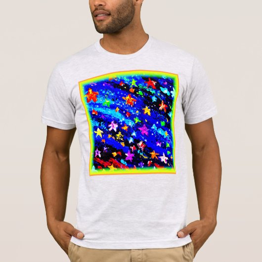 明るい色の星空。買今 Tシャツ (正面)