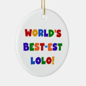 明るい色の最最高のも高いロロTシャツとギフト セラミックオーナメント (右)