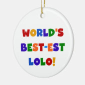 明るい色の最最高のも高いロロTシャツとギフト セラミックオーナメント (左)